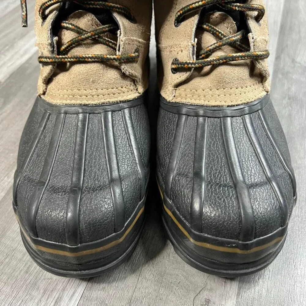 ROCKY 7856 INSULATED BROWN LEATHER RUBBER SOLE Boots MENS 8M